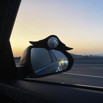 1pair Car Rearview Mirror Rain Eyebrow Blind Spot Reversing Round Mirror(Black) - Convex Mirror & Accessories by buy2fix | Online Shopping UK | buy2fix