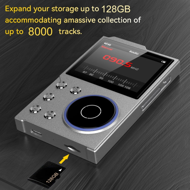 2.4 inch HIFI Bluetooth Music Player DSD256 Mastering Sound Quality Walkman, Memory: 16GB+16GB(Gray) - MP3 Player by buy2fix | Online Shopping UK | buy2fix