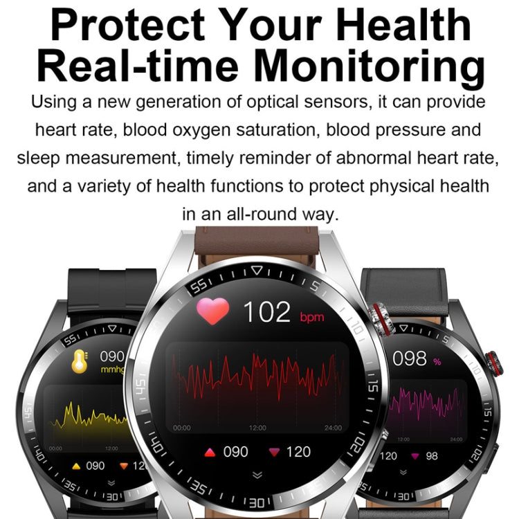 1.43 inch AMOLED Screen Smartwatch Heart Rate Blood Pressure Monitoring Bluetooth Talking Sports Watch, Color: Silver Orange Silicone Strap - Smart Watches by buy2fix | Online Shopping UK | buy2fix