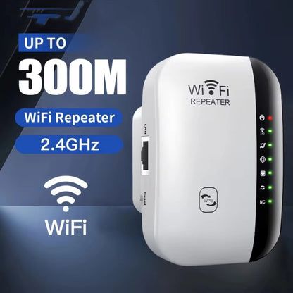 300Mbps Wireless WIFI Repeater 2.4G Route Signal Amplifier 7 Lights Version, Spec: UK Plug - Broadband Amplifiers by buy2fix | Online Shopping UK | buy2fix