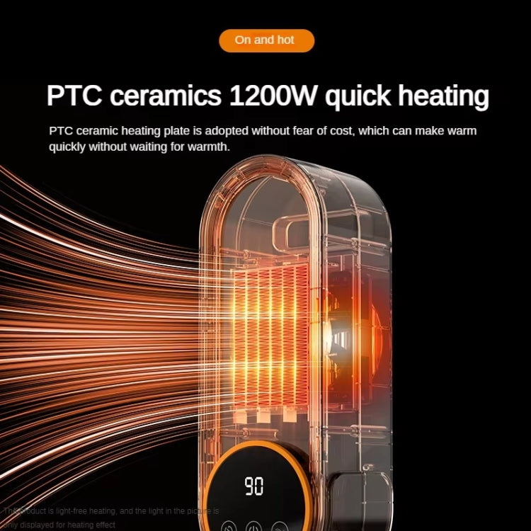 E68S 1200W PTC Ceramic Heating Desktop Smart Electric Heater, Plug: UK Plug(Remote Control Model) - Electric Heaters by buy2fix | Online Shopping UK | buy2fix