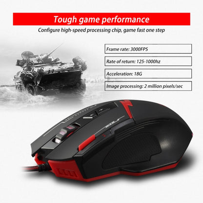 ZELOTES C8 8-buttons Ergonomic Game Programming Custom Wired Mouse(Black) - Wired Mice by ZELOTES | Online Shopping UK | buy2fix