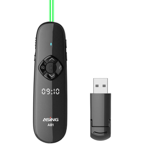 ASiNG A81 PPT Page Turning Clicker With Timing Function & 32G 3-in-1 USB Receiver, Color: Green Light -  by ASiNG | Online Shopping UK | buy2fix