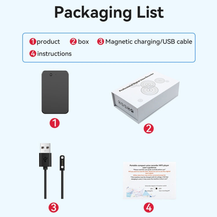 32GB AI Voice Recorder App Control Supports 58 Languages Simultaneous Interpretation / Transcribe & Summarize(Deep Gray) - Other Style by buy2fix | Online Shopping UK | buy2fix