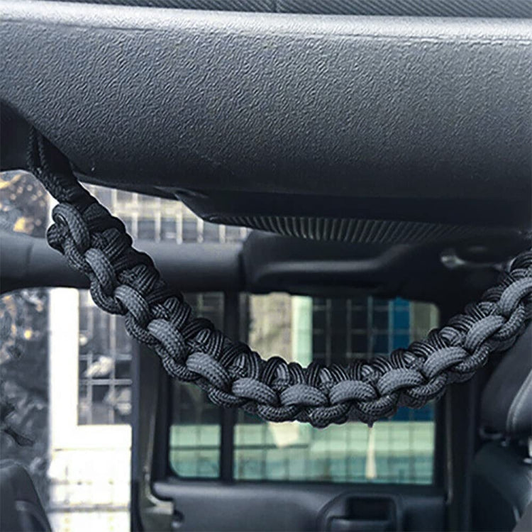 For Ford Bronco/Jeep Wrangler Roof Braided Parachute Rope Handrail(Black) - Auto Fastener & Clips by buy2fix | Online Shopping UK | buy2fix