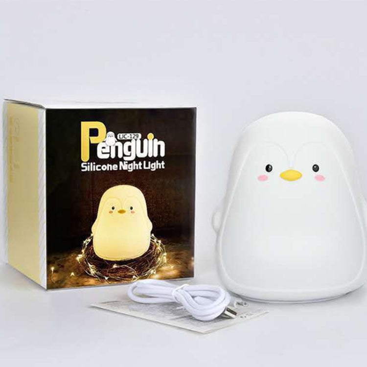 Penguin Silicone Pat Night Light Children Bedside Atmosphere Lamp(White) - Night Lights by buy2fix | Online Shopping UK | buy2fix