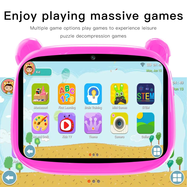 Q8C1 Kids Education Tablet PC, 7.0 inch, 2GB+16GB, Android 5.1 MT6592 Octa Core, Support WiFi / BT / TF Card (Pink) -  by buy2fix | Online Shopping UK | buy2fix