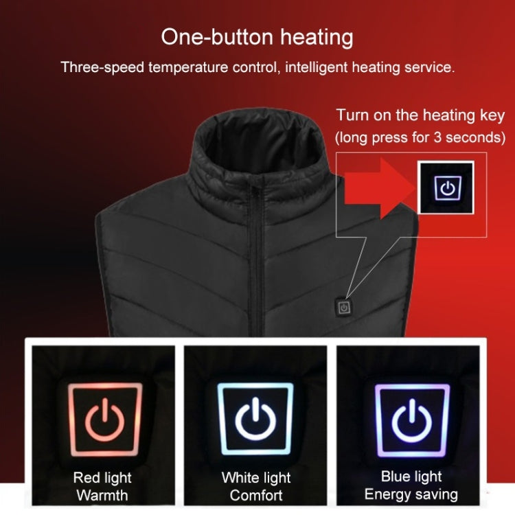 USB Heated Smart Constant Temperature Hooded Warm Coat for Men and Women (Color:Black Size:XXL) - Down Jackets by buy2fix | Online Shopping UK | buy2fix