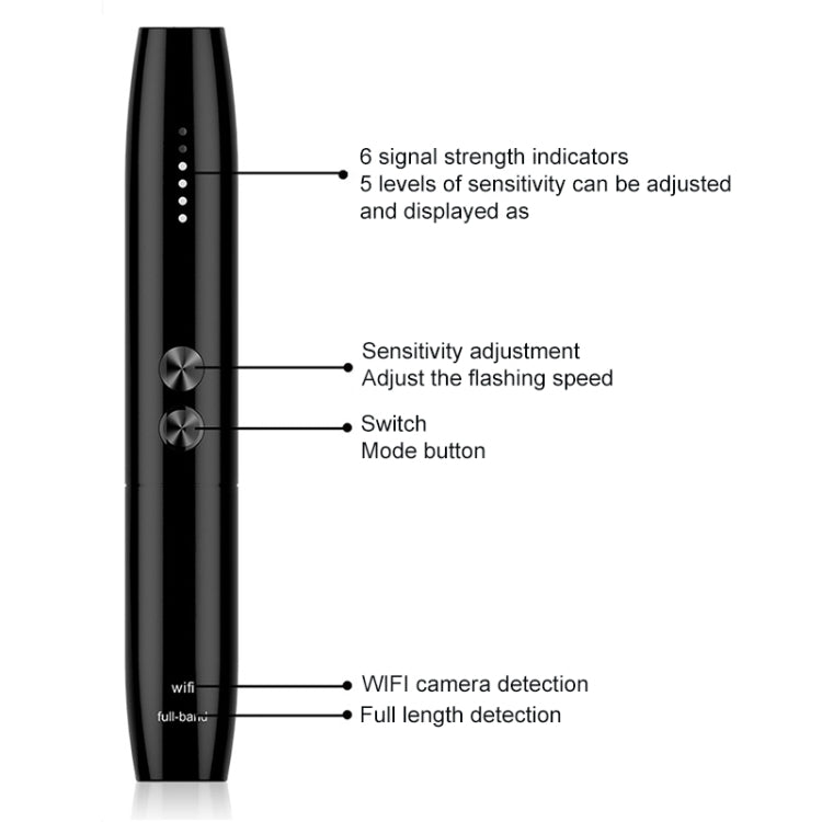 WT09 IR Camera Lens Detector Wireless Signal Detect  Device Finder Anti-tracking GPS Radar Radio Frequency Detector - Security by buy2fix | Online Shopping UK | buy2fix