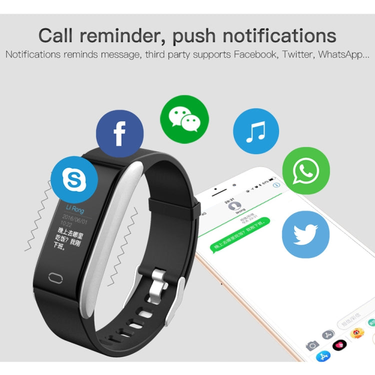 B11 0.96 inches IPS Color Screen Smart Bracelet IP67 Waterproof, Support Call Reminder /Heart Rate Monitoring /Blood Pressure Monitoring /Sleep Monitoring / Sedentary Reminder (Black) - Smart Wear by buy2fix | Online Shopping UK | buy2fix