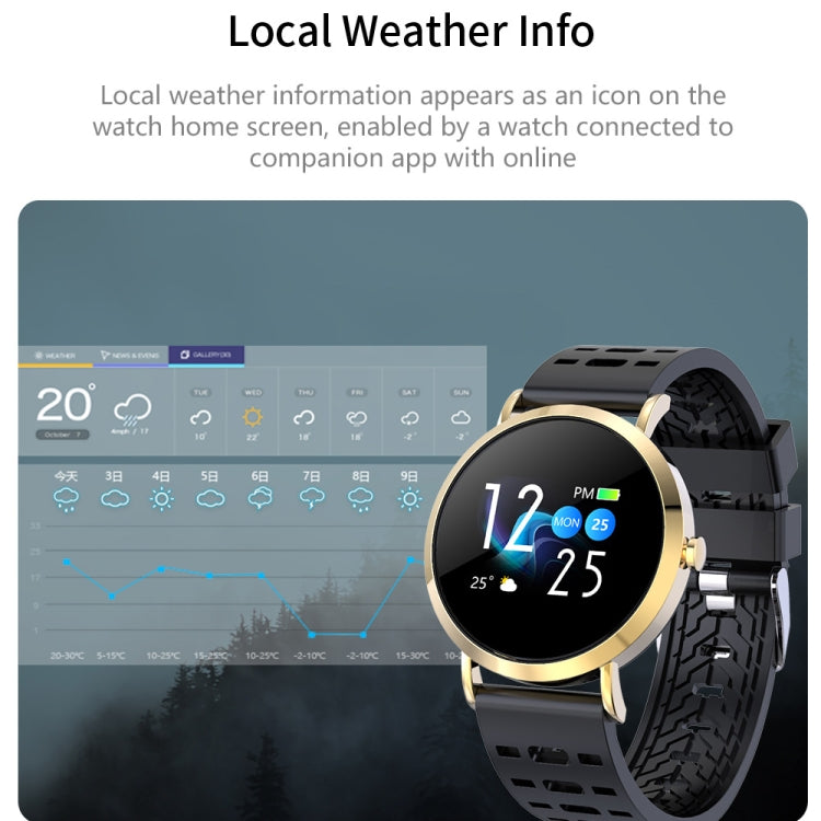 CV08C 1.0 inches TN Color Screen Smart Bracelet IP67 Waterproof, Metal Watchband, Support Call Reminder /Heart Rate Monitoring /Sleep Monitoring / Sedentary Reminder (Gold) - Smart Wear by buy2fix | Online Shopping UK | buy2fix