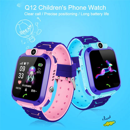 Q12 1.44 inch Color Screen Smartwatch for Children, Not Waterproof, Support LBS Positioning / Two-way Dialing / SOS / Voice Monitoring / Setracker APP (Pink) - Smart Wear by buy2fix | Online Shopping UK | buy2fix