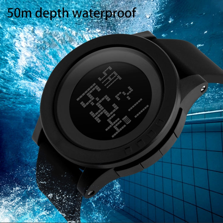 SKMEI 1142 Multifunctional Men Outdoor Sports Noctilucent Waterproof Silica Gel Digital Watch (Black) - Silicone Strap Watches by SKMEI | Online Shopping UK | buy2fix