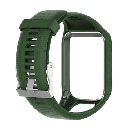 Silicone Sport Watch Band for Tomtom Runner 2/3 Series (Army Green) - Smart Wear by buy2fix | Online Shopping UK | buy2fix