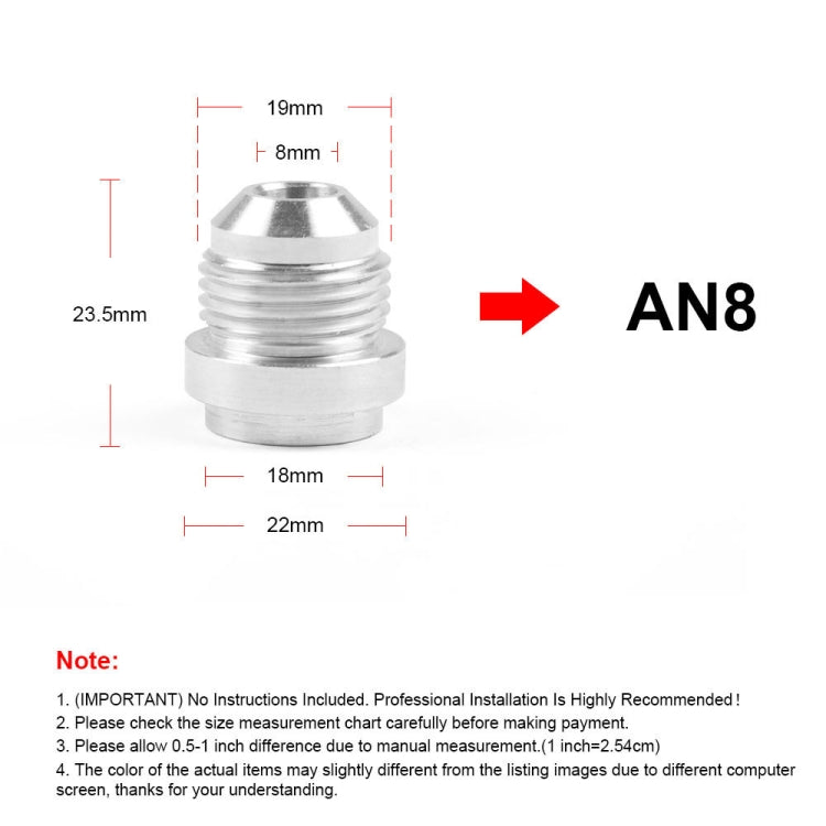 AN8 Car Oil Pipe Joint Breathable Pot Connector - In Car by buy2fix | Online Shopping UK | buy2fix