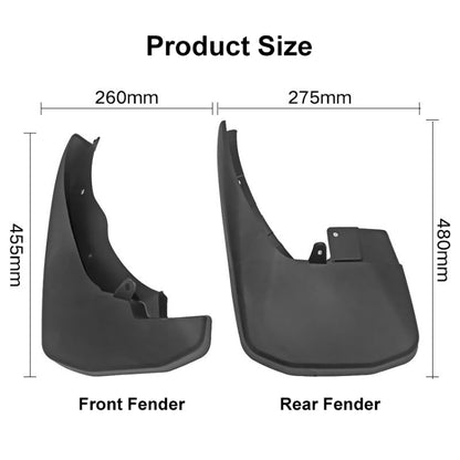 For Nissan Frontier Navarre 2015-2016 4pcs/Set Car Auto Soft Plastic Splash Flaps Fender Guard - Mudguards by buy2fix | Online Shopping UK | buy2fix