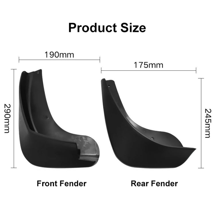 For Nissan Qashqai J10 2007-2013 4pcs/Set Car Auto Soft Plastic Splash Flaps Fender Guard - Mudguards by buy2fix | Online Shopping UK | buy2fix