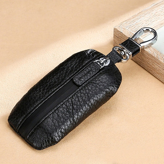 TP-9016 Litchi Texture Waterproof Zipper Car Key Bag (Black) - Car Key Cases by buy2fix | Online Shopping UK | buy2fix