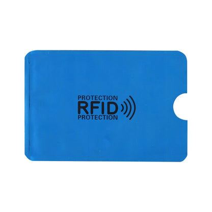 100pcs Aluminum Foil RFID Blocking Credit Card ID Bank Card Case Card Holder Cover, Size: 9 x 6.3cm (Blue) - Antimagnetic RFID Package by buy2fix | Online Shopping UK | buy2fix