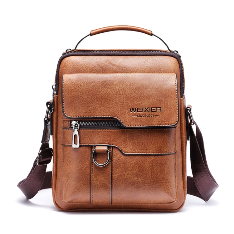 WEIXIER 8642 Men Business Retro PU Leather Handbag Crossbody Bag (Brown) - Crossbody Bags by WEIXIER | Online Shopping UK | buy2fix