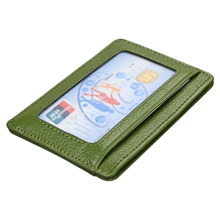 KB37 Antimagnetic RFID Litchi Texture Leather Card Holder Wallet Billfold for Men and Women (Green) - Antimagnetic RFID Package by buy2fix | Online Shopping UK | buy2fix