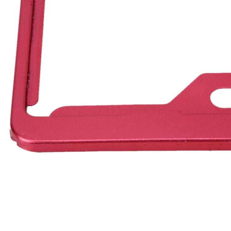 2 PCS Car License Plate Frames Car Styling License Plate Frame Aluminum Alloy Universal License Plate Holder Car Accessories(Red) - License Plate Covers & Frames by buy2fix | Online Shopping UK | buy2fix