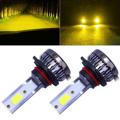 2 PCS 9006 DC9-36V / 36W / 3000K / 6000LM IP68 Car / Motorcycle Mini COB LED Headlight Lamps / Fog Light(Gold Light) - LED Headlamps by buy2fix | Online Shopping UK | buy2fix