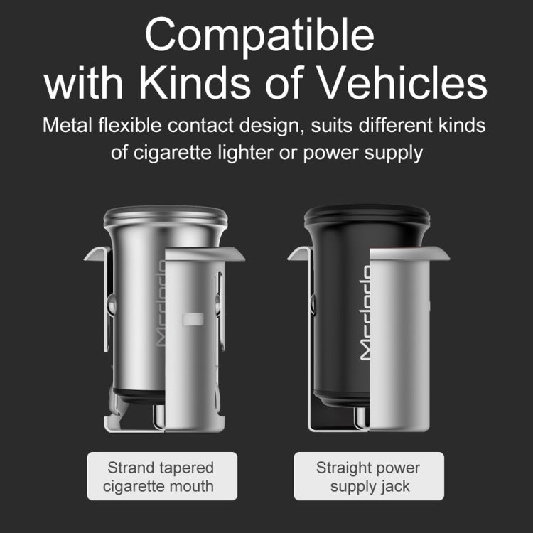 Mcdodo CC-3851 Dual USB Ports Smart Car Charger, For iPhone, iPad, Samsung, HTC, Sony, LG, Huawei, Lenovo, and other Smartphones or Tablet(Black) - Car Charger by Mcdodo | Online Shopping UK | buy2fix