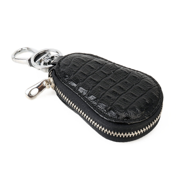 Universal Leather Crocodile Texture Waist Hanging Zipper Wallets Key Holder Bag (No Include Key)(Black) - Car Key Cases by buy2fix | Online Shopping UK | buy2fix