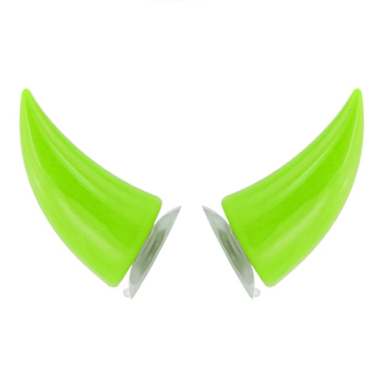 2 PCS Motorcycle Helmet Devil Decoration Motorbike Helmet Suction Cups Horns Decoration Headwear Sucker(Fluorescent Green) - Ornamental Parts by buy2fix | Online Shopping UK | buy2fix