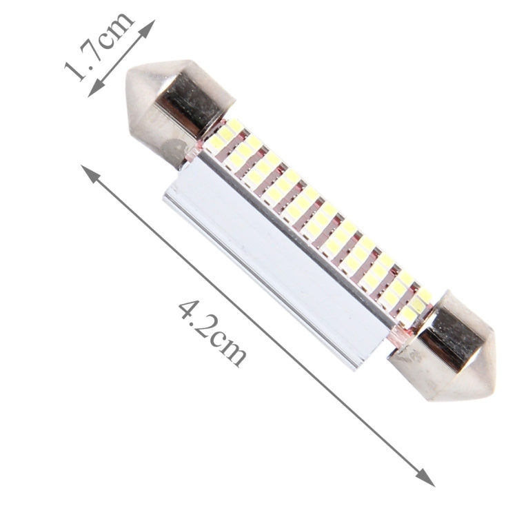 2 PCS DC 12V 6W 41MM Bicuspid Car Door Lamps Registration Mark light Dashboard Dome Door Lights LED Reading Lamp with 33 LED SMD 3014 Lights White - Dome Lights by buy2fix | Online Shopping UK | buy2fix