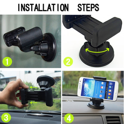 3R-1005 Universal Car Suction Cup Mount Bracket Phone Holder for 68-80mm Mobile Phone - Car Holders by 3R | Online Shopping UK | buy2fix