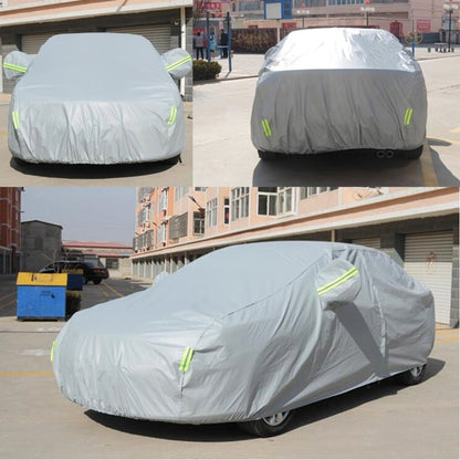 PVC Anti-Dust Sunproof Hatchback Car Cover with Warning Strips, Fits Cars up to 3.7m(144 inch) in Length - PE Material by buy2fix | Online Shopping UK | buy2fix