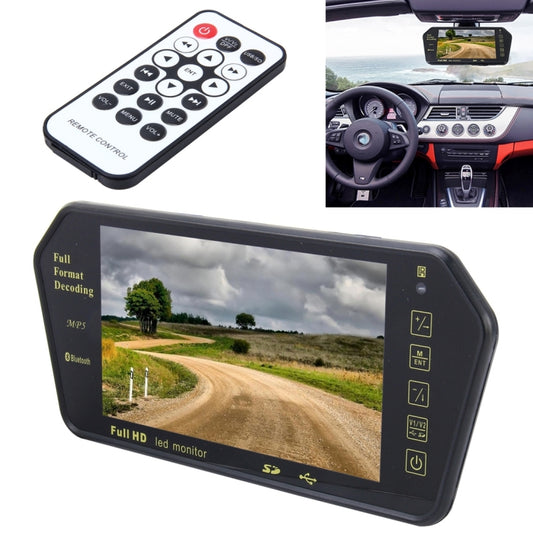 7 inch 480*234 Rear View TFT-LCD Color Car Monitor with Bluetooth MP5 Player, Support Reverse Automatic Screen Function - Car Monitor by buy2fix | Online Shopping UK | buy2fix