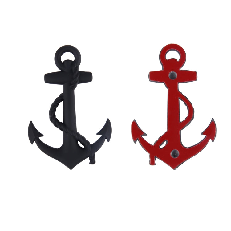 Ship Anchor Shape Car Auto Metal Free Stickers(Black) - 3D Metal Sticker by buy2fix | Online Shopping UK | buy2fix