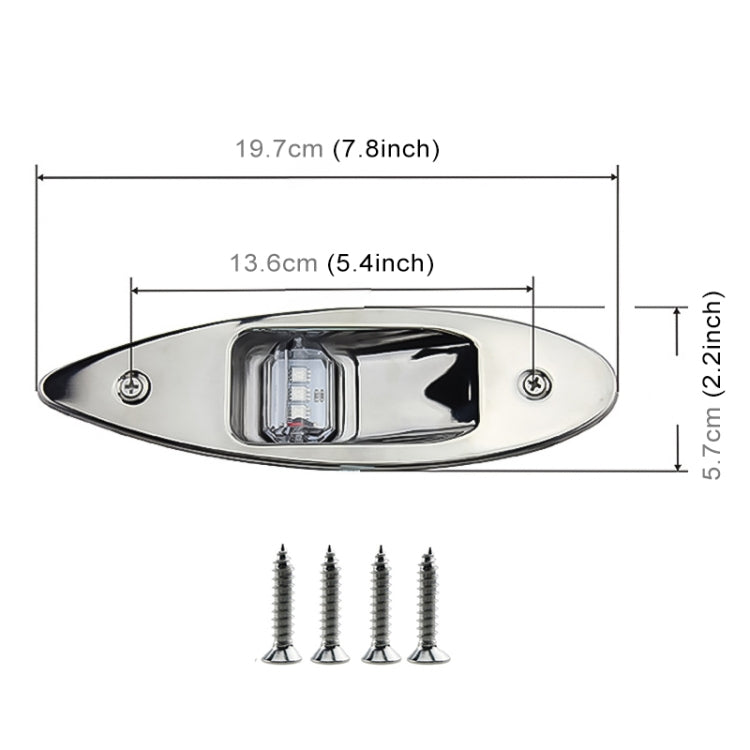 D2944 1W 12V Marine Boat Waterproof Navigational LED Side Bow Tear Drop Lights (Green and Red) - Others by buy2fix | Online Shopping UK | buy2fix