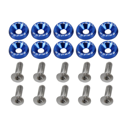 10 PCS Car Modified Screw Gaskets Bodywork Stainless Steel Gasket Bolts, Diameter: 19mm(Blue) - In Car by buy2fix | Online Shopping UK | buy2fix