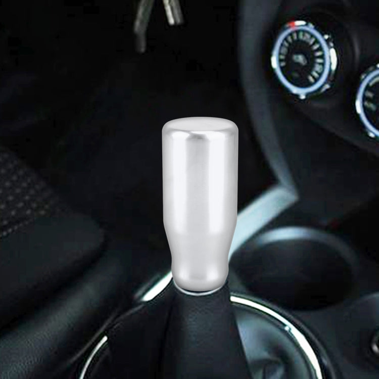 Universal Car Modified Gear Shift Knob Solid Color Smooth Auto Transmission Shift Lever Knob with Three Rubber Covers(Silver) - Shift Knob by buy2fix | Online Shopping UK | buy2fix