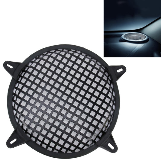 8 inch Car Auto Metal Mesh Black Square Hole Subwoofer Loudspeaker Protective Cover Mask Kit with Fixed Holder - In Car by buy2fix | Online Shopping UK | buy2fix