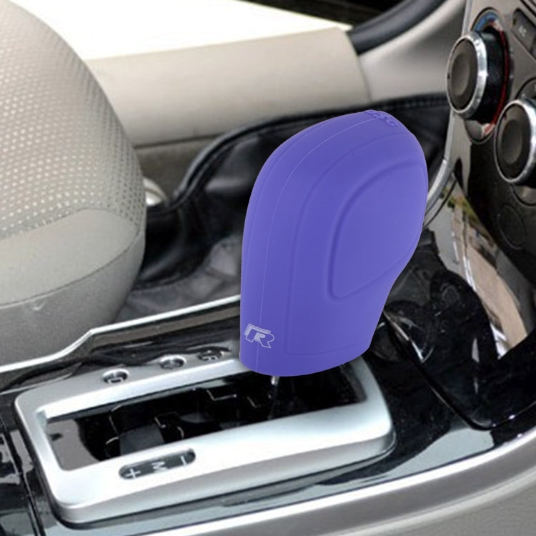 Rubber Car Hand Brake Head Cover Shift Knob Gear Stick Cushion Cover Car Accessory Interior Decoration Pad(Purple) - Shift Knob by buy2fix | Online Shopping UK | buy2fix