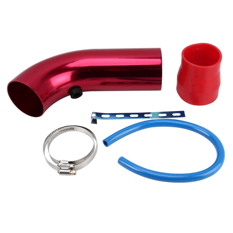 Universal  Air Intake Pipe Super Power Flow Air Intakes Short Cold Racing Aluminium Air Intake Pipe Hose with Cone Filter Kit System (Red) - In Car by buy2fix | Online Shopping UK | buy2fix