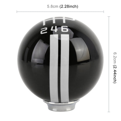 Universal Vehicle Ball Shape Modified Resin Shifter Manual 6-Speed Right-R Gear Shift Knob(Black White) - Shift Knob by buy2fix | Online Shopping UK | buy2fix