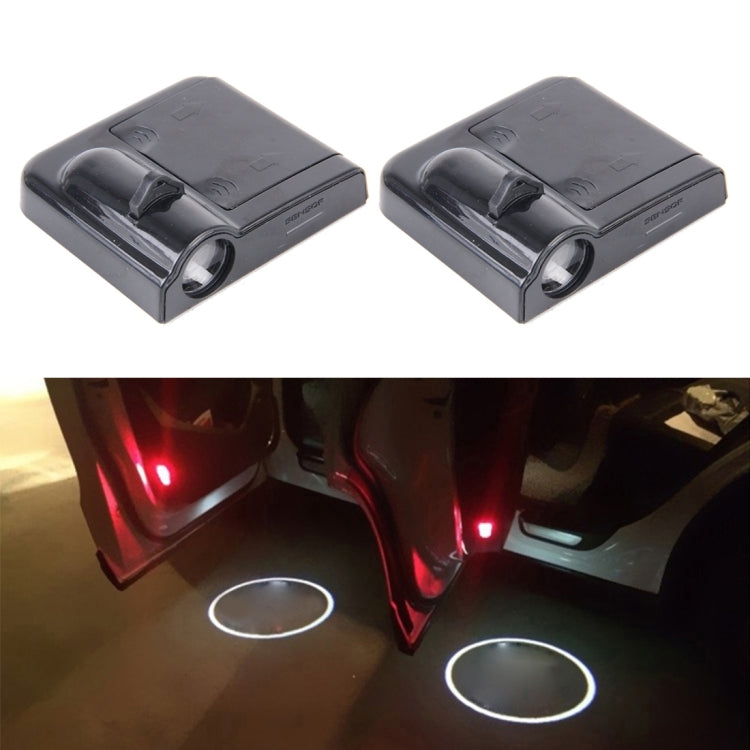 2 PCS LED Ghost Shadow Light, Car Door LED Laser Welcome Decorative Light, Display Logo for NISSAN Car Brand(Black) - Door Lights by buy2fix | Online Shopping UK | buy2fix