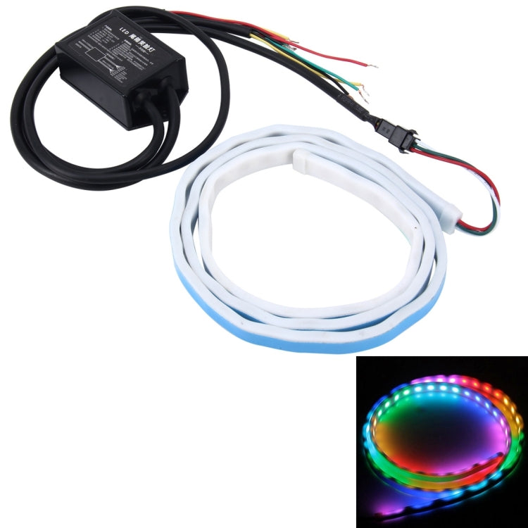 1.2m Car Auto Waterproof Universal Rear Colorful Flowing Light Tail Box Lights Red Light Brake Light Yellow Light Turn Signal Light LED Lamp Strip Tail Decoration, DC 9-30V - Brake Lights by buy2fix | Online Shopping UK | buy2fix