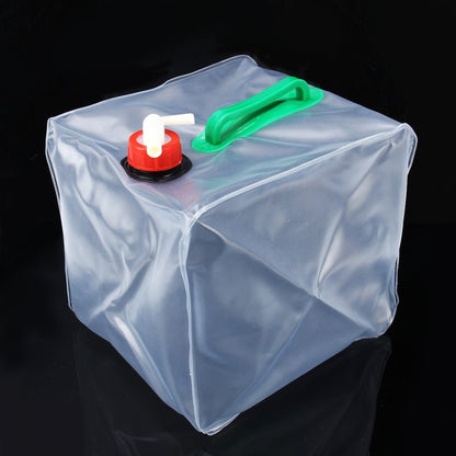 10L Outdoor Transparent PVC Foldable Water Bag Container with ON/OFF Switch - Stowing Tidying by buy2fix | Online Shopping UK | buy2fix