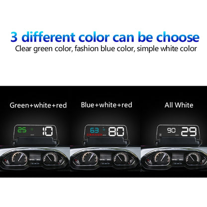 C500 Car HUD Virtual HD Projection Head-up Display, With Adjustable Reflection Board, Speed & RPM & Water Temperature & Oil Consumption & Driving Distance / Time & Voltage Display, Over Speed Alarm, Connect OBD2 Interface(Green) - Head Up Display System by buy2fix | Online Shopping UK | buy2fix