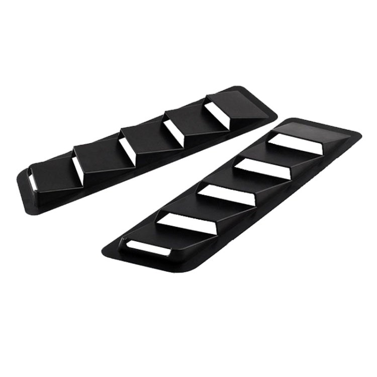 2 PCS Universal Car Air Intake Scoop Bonnet Hood Vent Louver Cooling Panel Trim Set(Black) - Decorative Sticker by buy2fix | Online Shopping UK | buy2fix