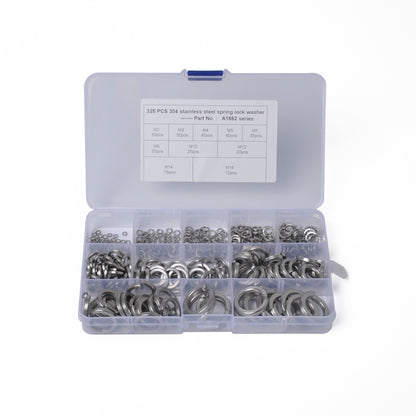 325 PCS Stainless Steel Spring Lock Washer Assorted Kit M2-M16 for Car / Boat / Home Appliance - In Car by buy2fix | Online Shopping UK | buy2fix