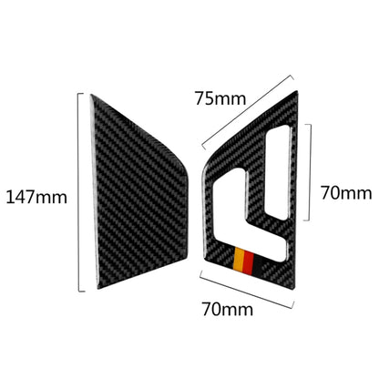 2 PCS German Flag Car Carbon Fiber Right Drive Seat Adjustment Panel Decorative Sticker for Mercedes-Benz W204 2007-2013 - Car Interior Mouldings by buy2fix | Online Shopping UK | buy2fix