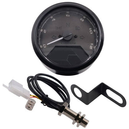 Motorcycle LCD Digital Tachometer Speedometer Odometer Gauge - In Car by buy2fix | Online Shopping UK | buy2fix